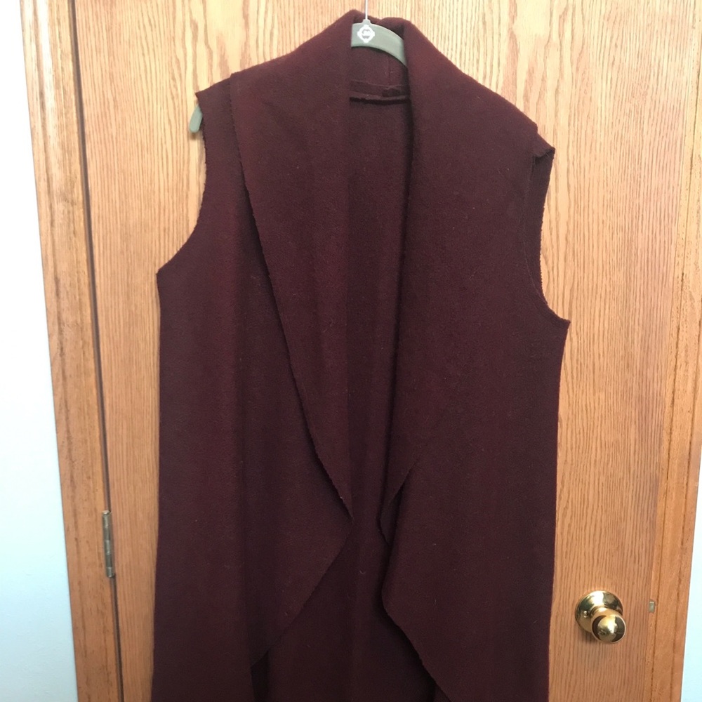 Burgundy wool vest